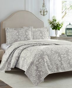 Rowland Grey Quilt Set, Full/Queen Bedding