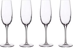 Glassware, Set of 4 Crescendo Champagne Flutes