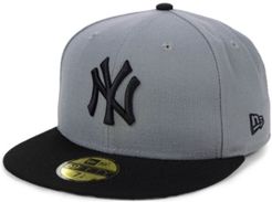 New York Yankees Basic Gray Black 59FIFTY Fitted Cap