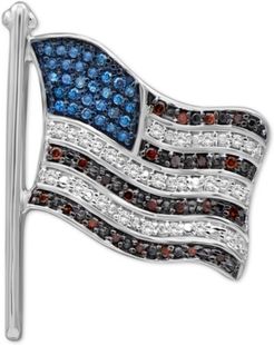 Diamond Flag Pin (1/4 ct. t.w.) in Sterling Silver