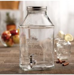 La Maison Glass Beverage Dispenser with Silver-Tone Lid