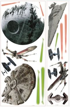 Star Wars Classic Space Ships Pands Giant Wall Decals