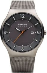 Slim Solar Stainless Case and Mesh Watch