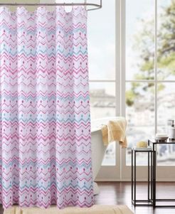 Classic Chevron Printed Shower Curtain Bedding