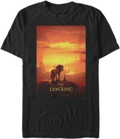 Disney Men's The Lion King Live Action Pride Rock Poster Short Sleeve T-Shirt