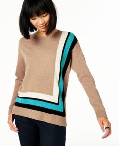 Border-Trim Cashmere Sweater, Created for Macy's