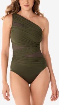 Network Jena One-Shoulder Allover-Slimming One-Piece Swimsuit Women's Swimsuit