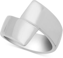 Polished Bypass Ring in Fine Silver-Plate