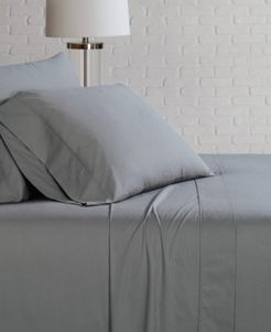 Solid Cotton Percale Twin Sheet Set Bedding