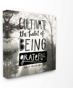 Cultivate Being Greatful Foggy Landscape Canvas Wall Art, 17" x 17"