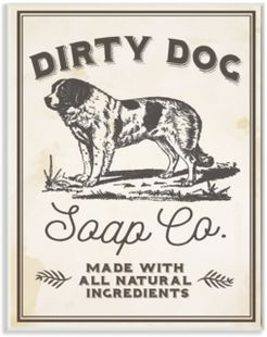 Dirty Dog Soap Co Vintage-Inspired Sign Wall Plaque Art, 12.5" x 18.5"