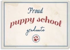 Proud Puppy School Grad Paw Print Wall Plaque Art, 12.5" x 18.5"