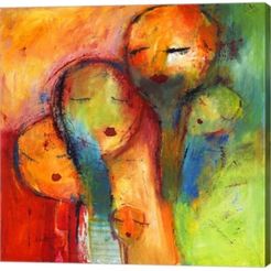 Abstract Faces 1 by Claudia Canvas Art, 24" x 24"