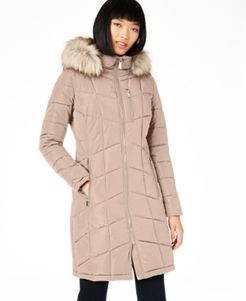 Hooded Faux-Fur-Trim Puffer Coat, Created for Macy's