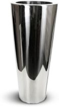 Chroma Moderna Cone Stainless Steel Vase 28"