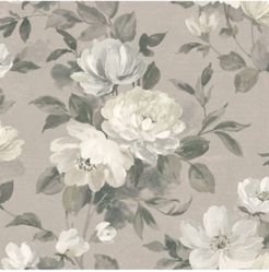 21" x 396" Peony Light Floral Wallpaper