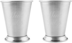 by Cambridge Stainless Steel Silver Mint Julep Cups, Set of 2