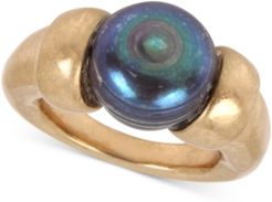 Gold-Tone Freshwater Pearl (12mm) Sculptural Ring