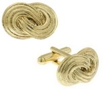 1928 Jewelry 14K Gold-Plated Infinity Knot Cufflinks