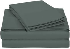 University 4 Piece Gray Solid Twin Xl Sheet Set Bedding