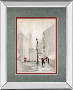 New York Shadow by Tava Studios Mirror Framed Print Wall Art - 34" x 40"