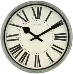 La Crosse Clock 404-3036G 14" Sage Grove Quartz Wall Clock