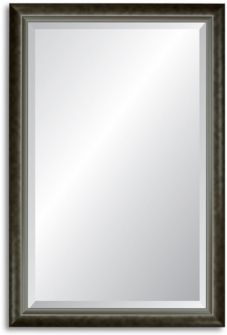 Reveal Modern Smoked Silver Beveled Wall Mirror