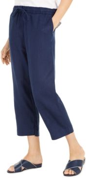 Linen Capri Tie-Waist Pants, Created for Macy's