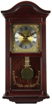 Clock Collection 22" Wall Clock with Pendulum and Chimes