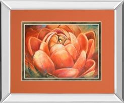 Red Lotus Ii by Patricia Pinto Mirror Framed Print Wall Art, 34" x 40"