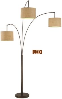 Lumiere Modern Led 80" 3-Arched Floor Lamp with Dimmer