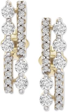 Diamond Bar Stud Earrings (1/3 ct. t.w.) in 14k Gold, Created for Macy's
