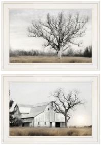 Ohio Fields I 2-Piece Vignette by Lori Deiter, White Frame, 21" x 15"