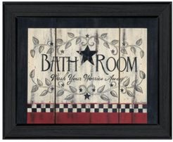 Bathroom by Linda Spivey, Ready to hang Framed Print, Black Frame, 19" x 15"