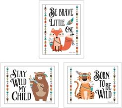 Be Brave Little One Collection By Susan Boyer, Printed Wall Art, Ready to hang, White Frame, 18" x 14"