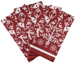 Vern Yip by Skl Home Christmas Carol Napkin - Set of 4