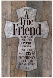 a True Friend Warms You New Horizons Wood Plaque, 6" x 9"