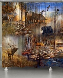 Forest Collage Shower Curtain Bedding