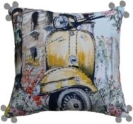 Old Vespa Pillow Cover