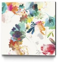 30" x 30" Glitchy Floral Ii Museum Mounted Canvas Print