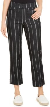 Striped Cropped Tummy Control Pants, Created for Macy's