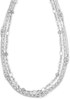 Multi-Chain Adjustable 18" Statement Necklace in Sterling Silver