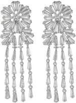 Silver-Tone Flower Chandelier Earrings