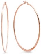18K Micron Rose Gold Plated Stainless Steel Hoop Earrings