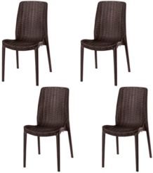 Rue Stackable Rattan Dining Chair, Set of 4