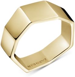 Angled Ring in Gold-Tone