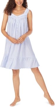 Striped Eyelet Lace Nightgown
