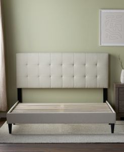 by Lucid Upholstered Platform Bed Frame with Square Tufted Headboard, California King