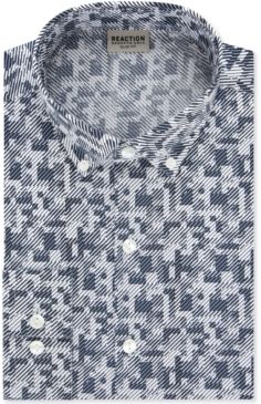 Slim-Fit All Day Flex Performance Stretch Geo-Print Dress Shirt