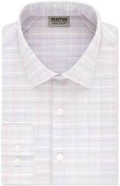 Extra-Slim Fit Non-Iron Performance Stretch Grid Dress Shirt